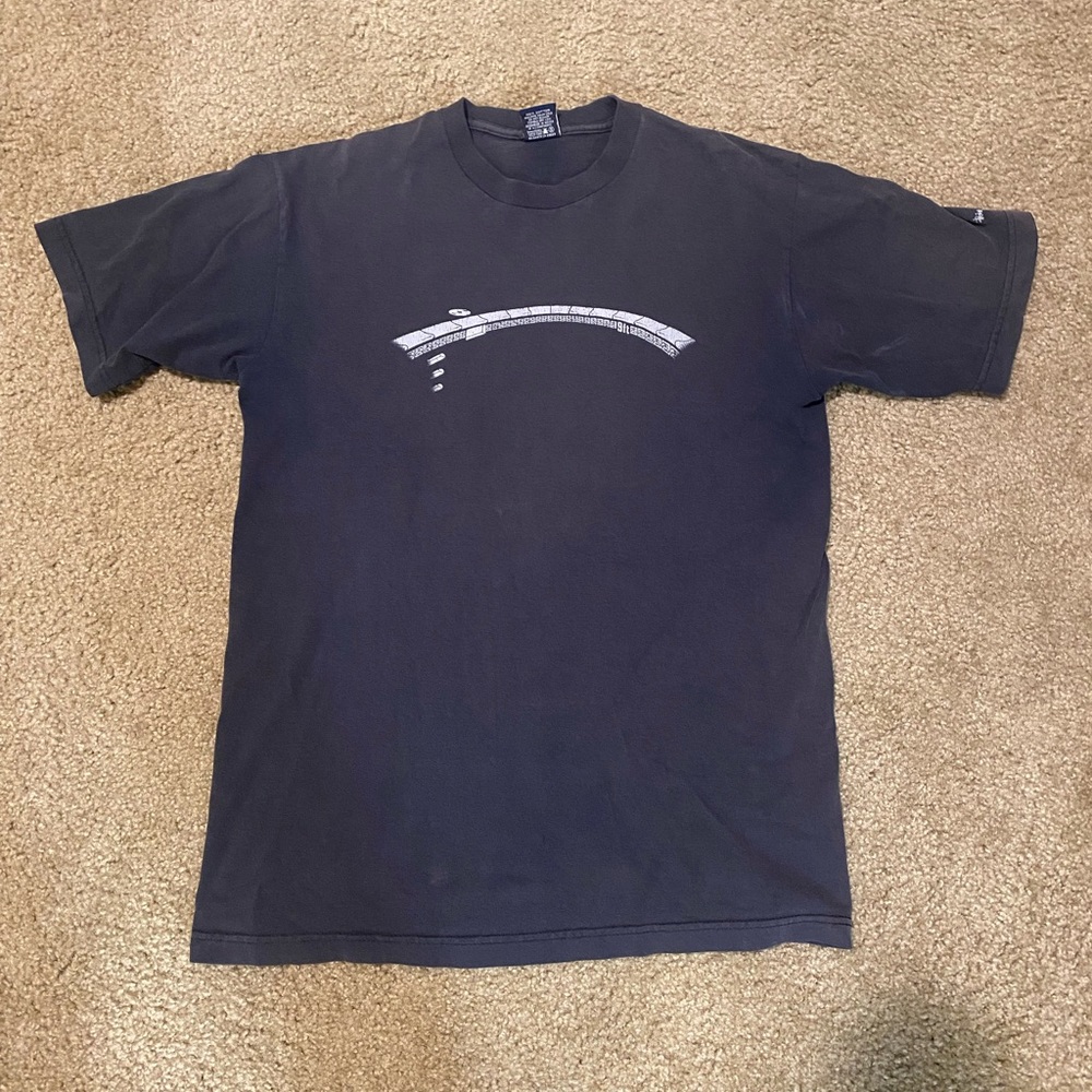 Vintage Stussy Men’s 9ft T shirt Black
